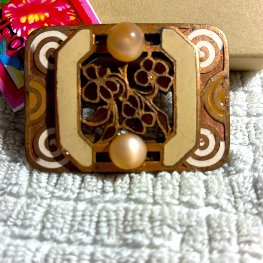 Joli whimsy, art, deco, jewelry brooch